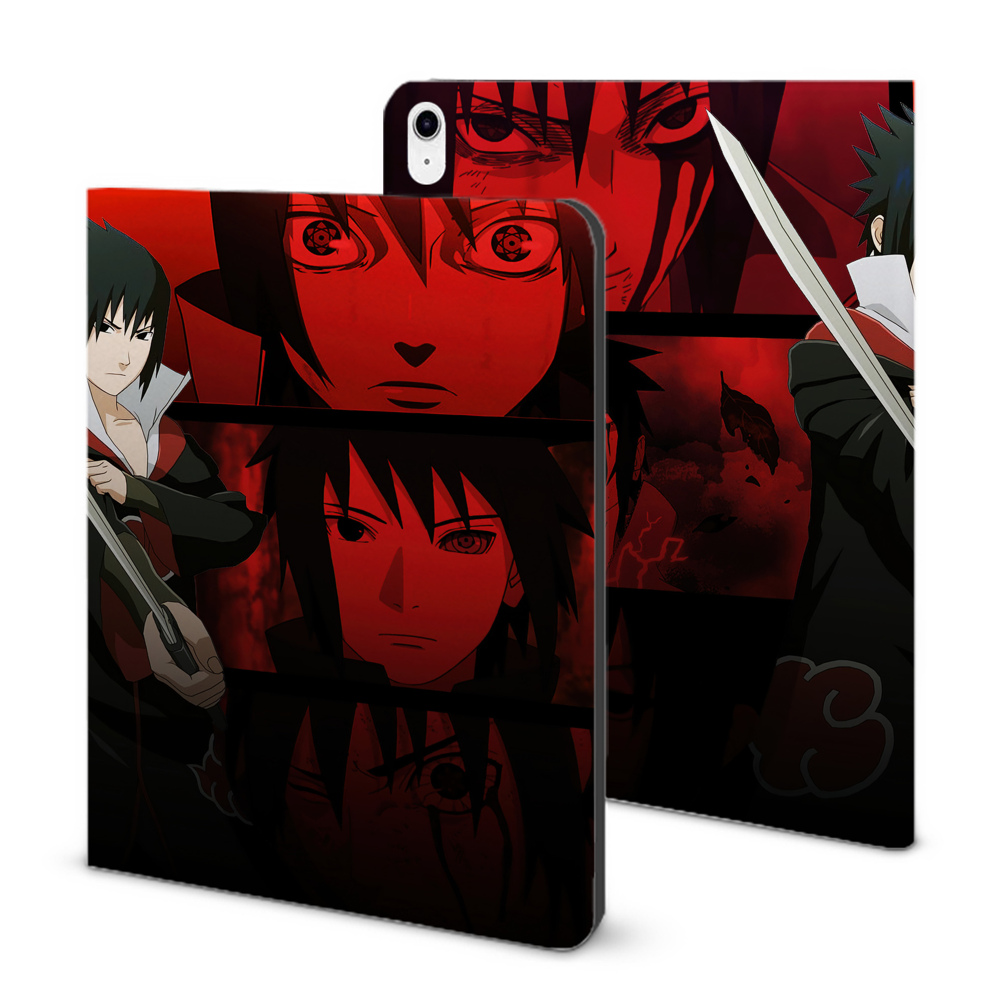 （画像用） NARUTO -ナルト- NARUTO -ナルト- 疾風伝 IPad ケース ブック型 PUレザー TPU 耐衝撃 軽量 薄型 ペン収納なし 全面保護 IPad 各モデル対応